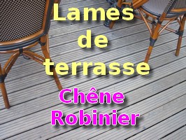 Platelage : Lames en chne et robinier pour terrasses